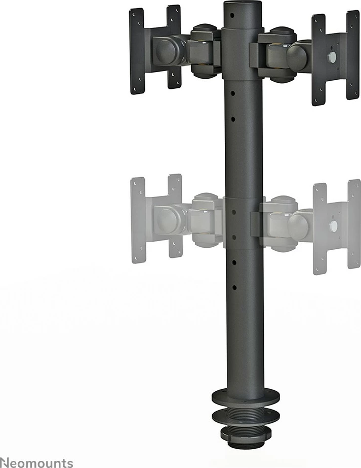Krah monitori Newstar Neomounts FPMA-D050DBLACK, për 2 ekrane, rregullim lartësie, 10-30 inç, i zi