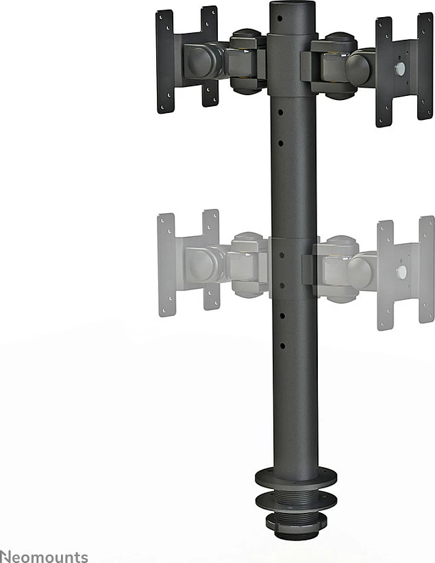 Krah monitori Newstar Neomounts FPMA-D050DBLACK, për 2 ekrane, rregullim lartësie, 10-30 inç, i zi