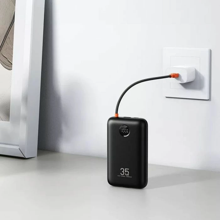 Powerbank VEGER K3 W2068 20000mAh PD 35W me kabllo të integrume, e zezë