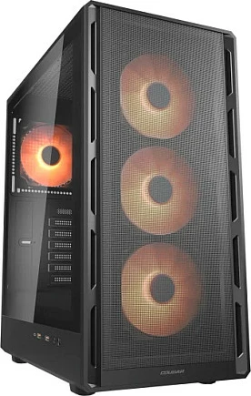Kasë Cougar Airface Pure PRO midi, ARGB, e zezë