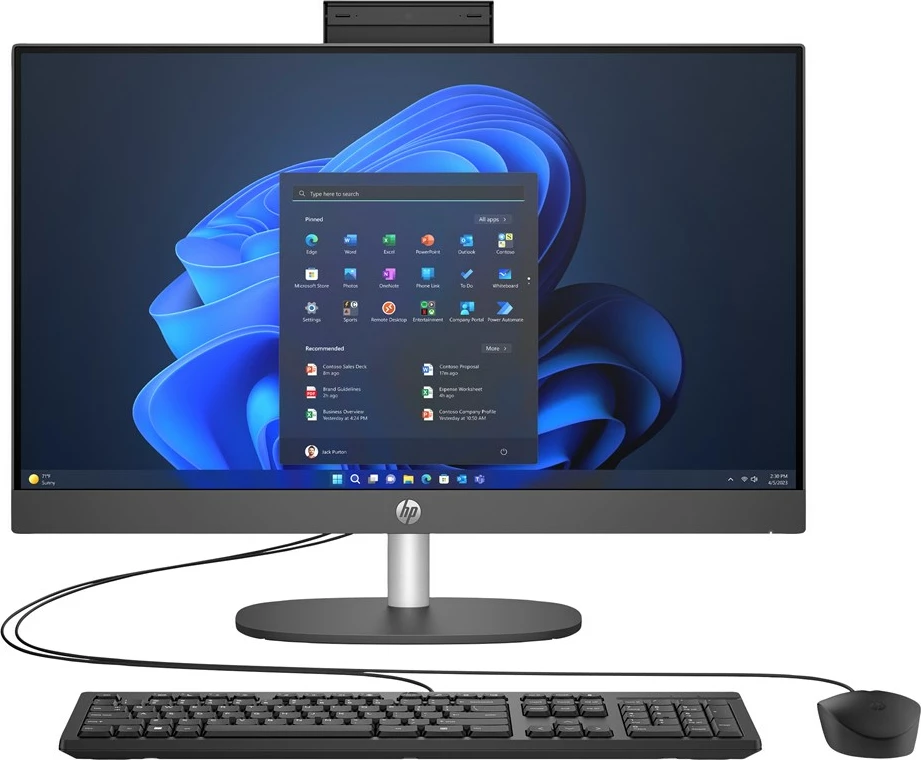 Kompjuter All-in-One HP ProOne 240 G10, Intel Core i5-1335U, 8 GB RAM, 256 GB SSD, 23.8" FHD, Bardhë