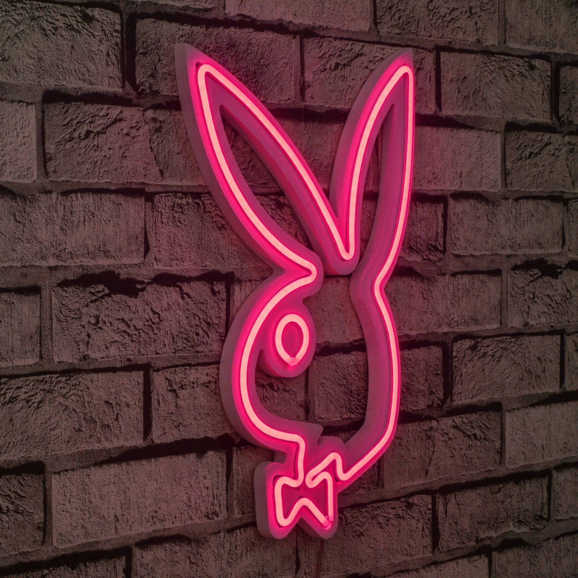 Dritë dekorative plastike LED, Playboy, ngjyrë rozë