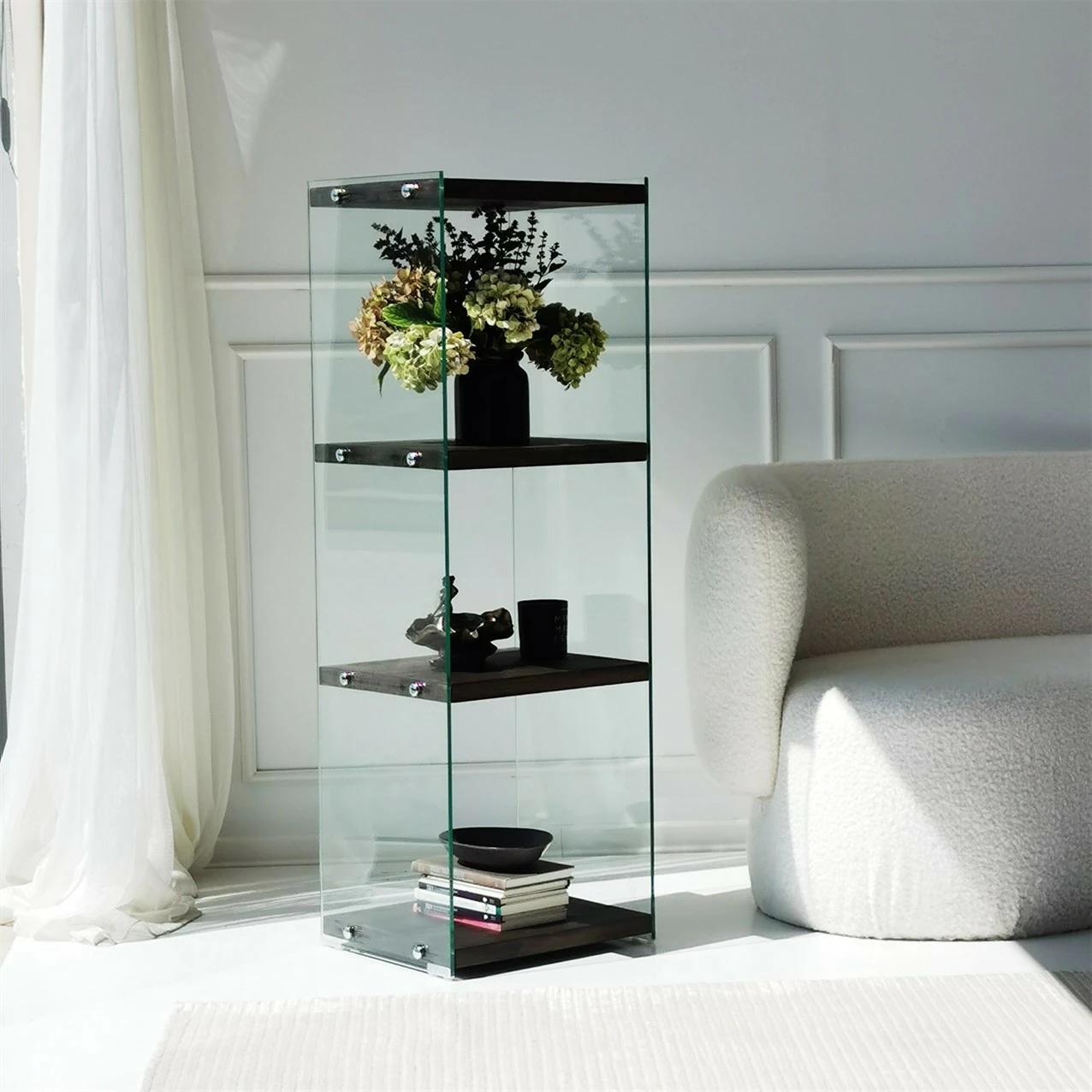 Raft librash Hanah Home, Aqua 3, ngjyrë antracit