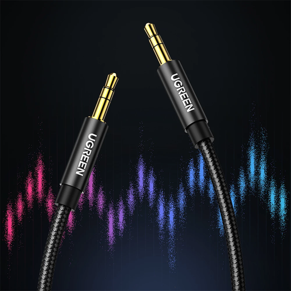 Kabllo audio AUX Ugreen AV112, 2m, mini jack 3.5mm, e zezë