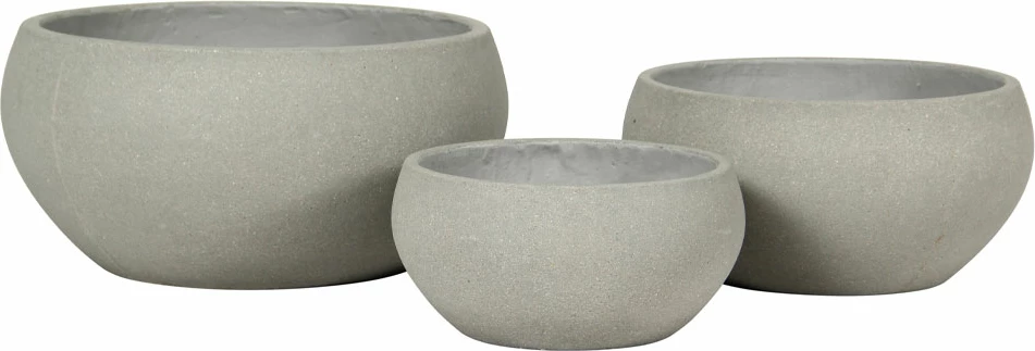 Set vazo betoni SILENE, 3 copë, 50x50x25, ngjyrë gri