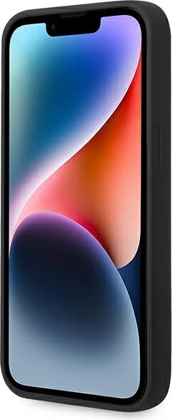 Mbështjellës Karl Lagerfeld KLHMP14MSLMP1K për iPhone 14 Plus 6.7", silikon, MagSafe, zi
