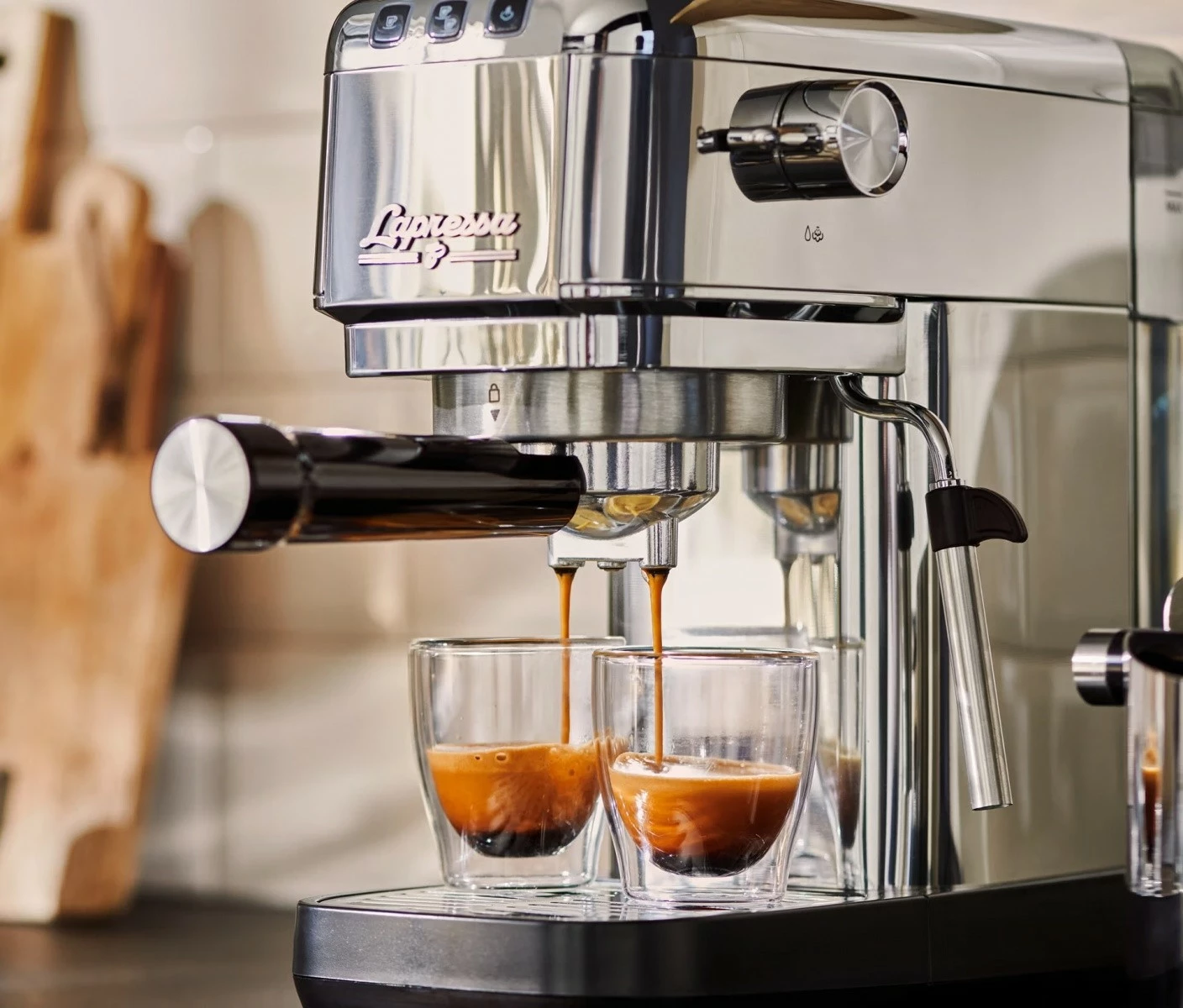 Aparat espresso me levë Tchibo Lapressa 1300 W 15 bar 0.98 L (MPN 624549), çelik