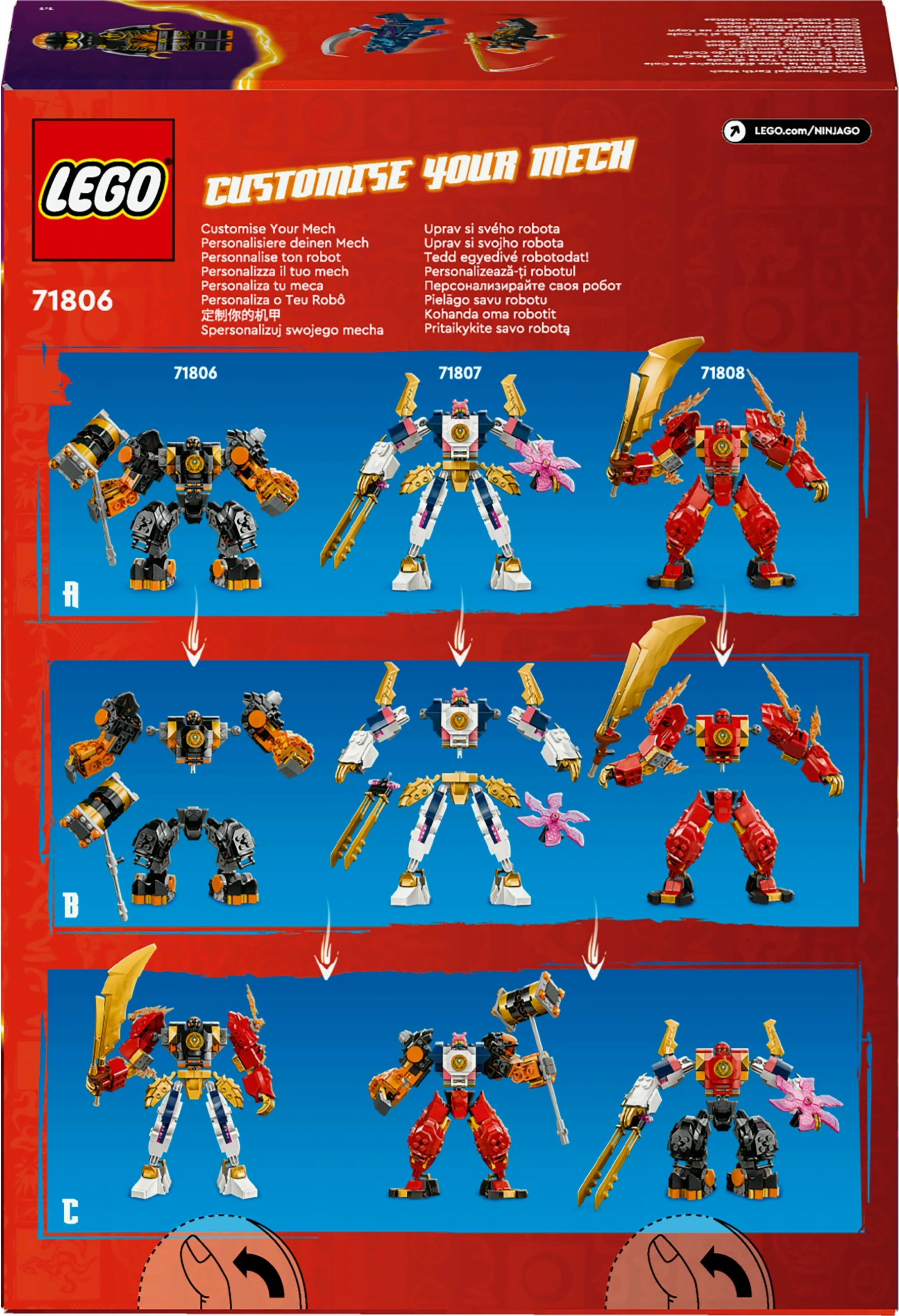 Set ndërtimi LEGO NINJAGO Cole's Elemental Earth Mech 71806, 235 pjesë, multikolor