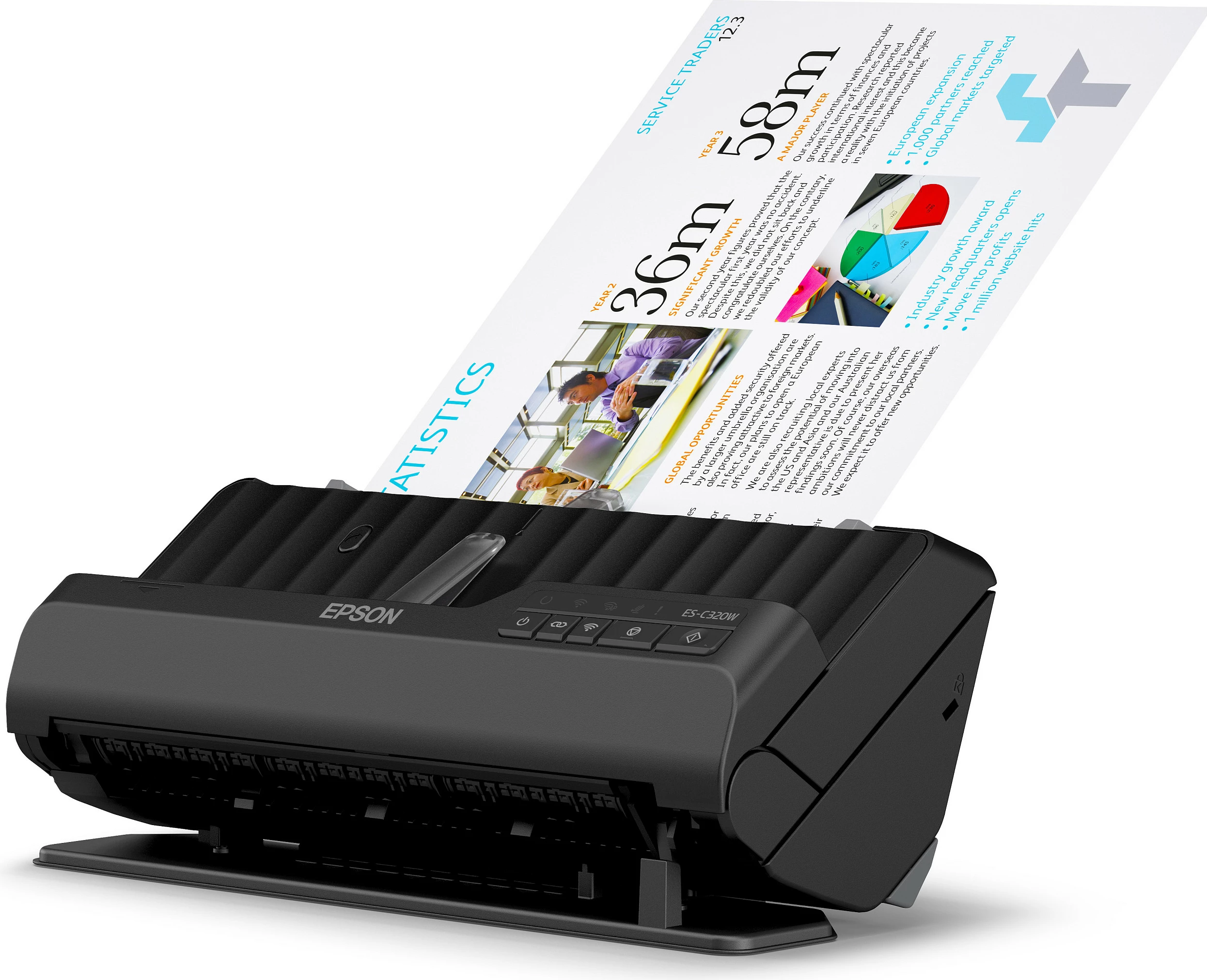 Skener Epson WorkForce ES-C320W, Duplex, Wi‑Fi, 30 ppm, i zi