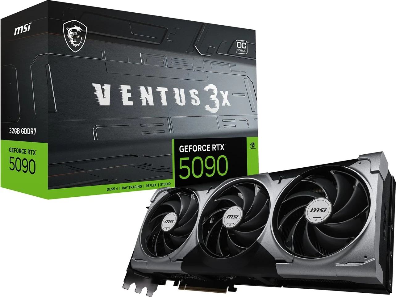 Kartë grafike MSI GeForce RTX 5090 VENTUS 3X OC, 32 GB GDDR7, e zezë
