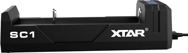Karikues baterish XTAR SC1, për Li-Ion, i zi