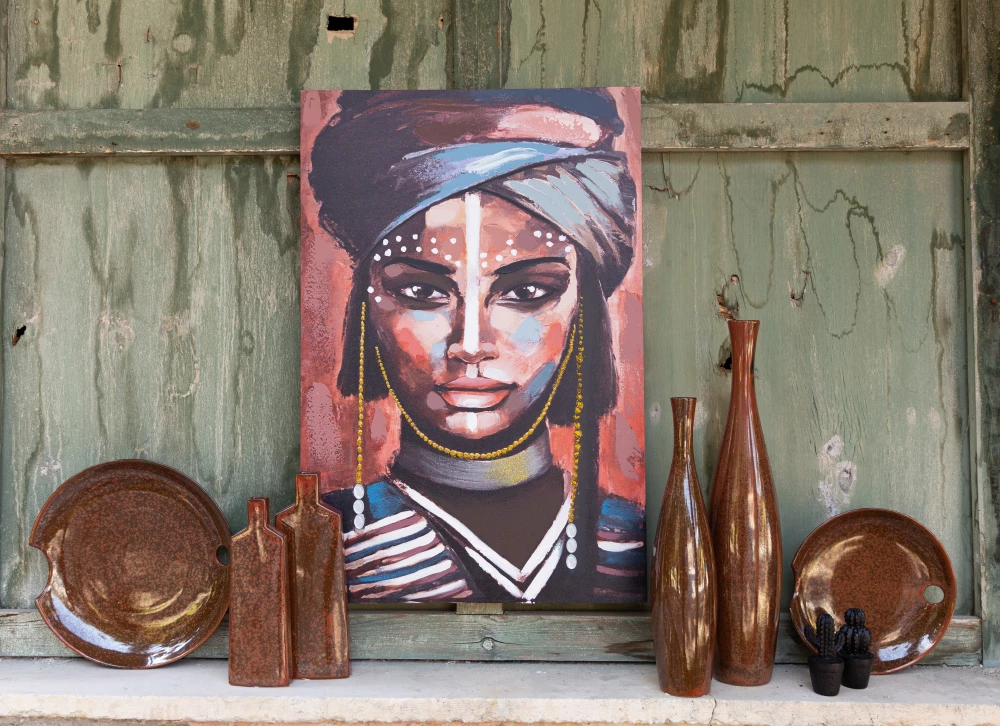 Pikturë dekorative Bandu, shumëngjyrëshe, kanavacë, dru, 60x90x3cm