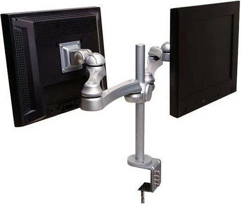 Krah për dy monitorë ROLINE Dual LCD, VESA 75x75/100x100, 2x8 kg, argjendtë