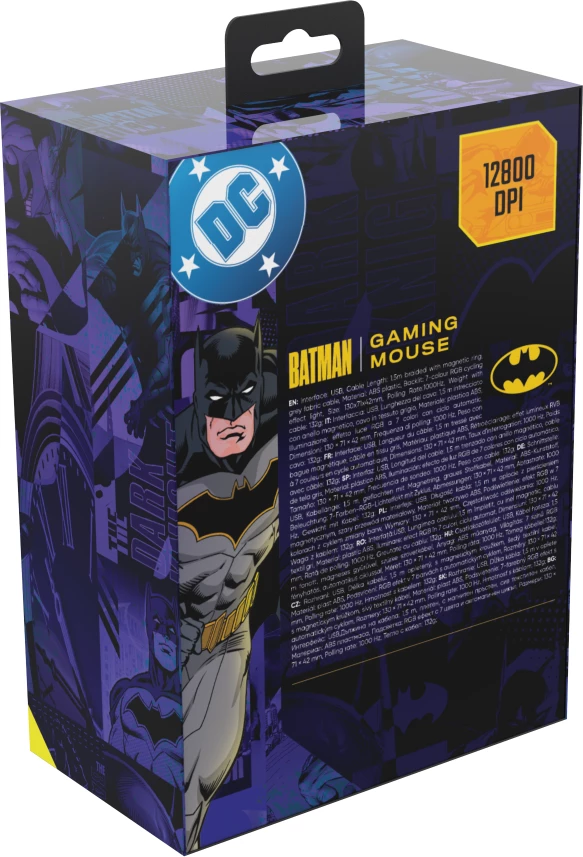 Maus gaming Spawn Batman RGB 12800 DPI, 7 butona, USB me kabllo