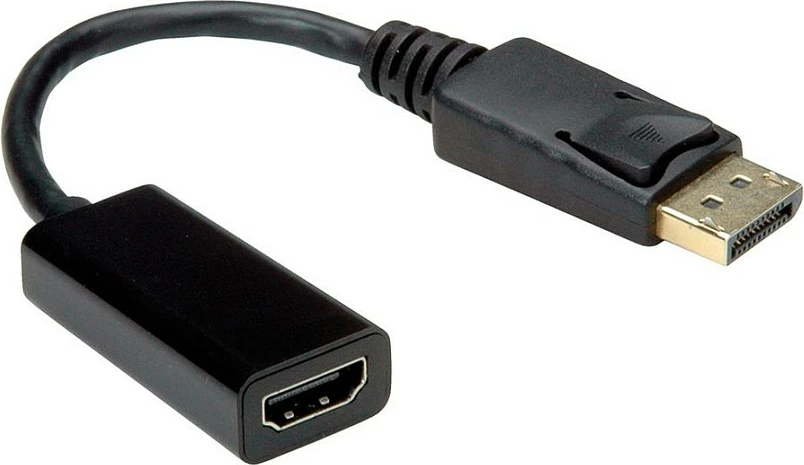 Adapter kabllo VALUE DisplayPort në HDMI, 0.15 m, 1080p 60Hz, i zi
