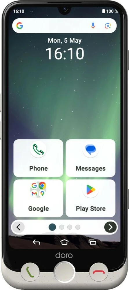 Celular Doro Aurora A30, 128GB, bone