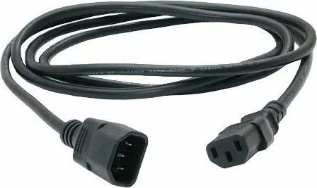 Kabllo rryme PremiumCord KPS05 0.5 m IEC C13–C14, e zezë