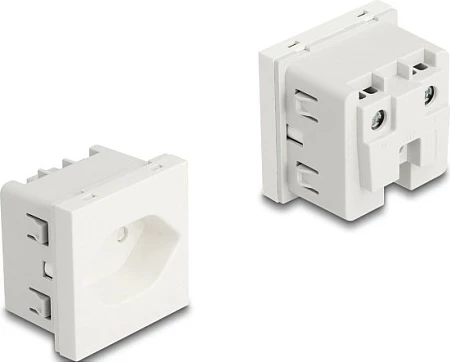 Prizë rryme DeLOCK Easy 45 T13, 45x45 mm, 10A 250V, mbrojtje për fëmijë, e bardhë