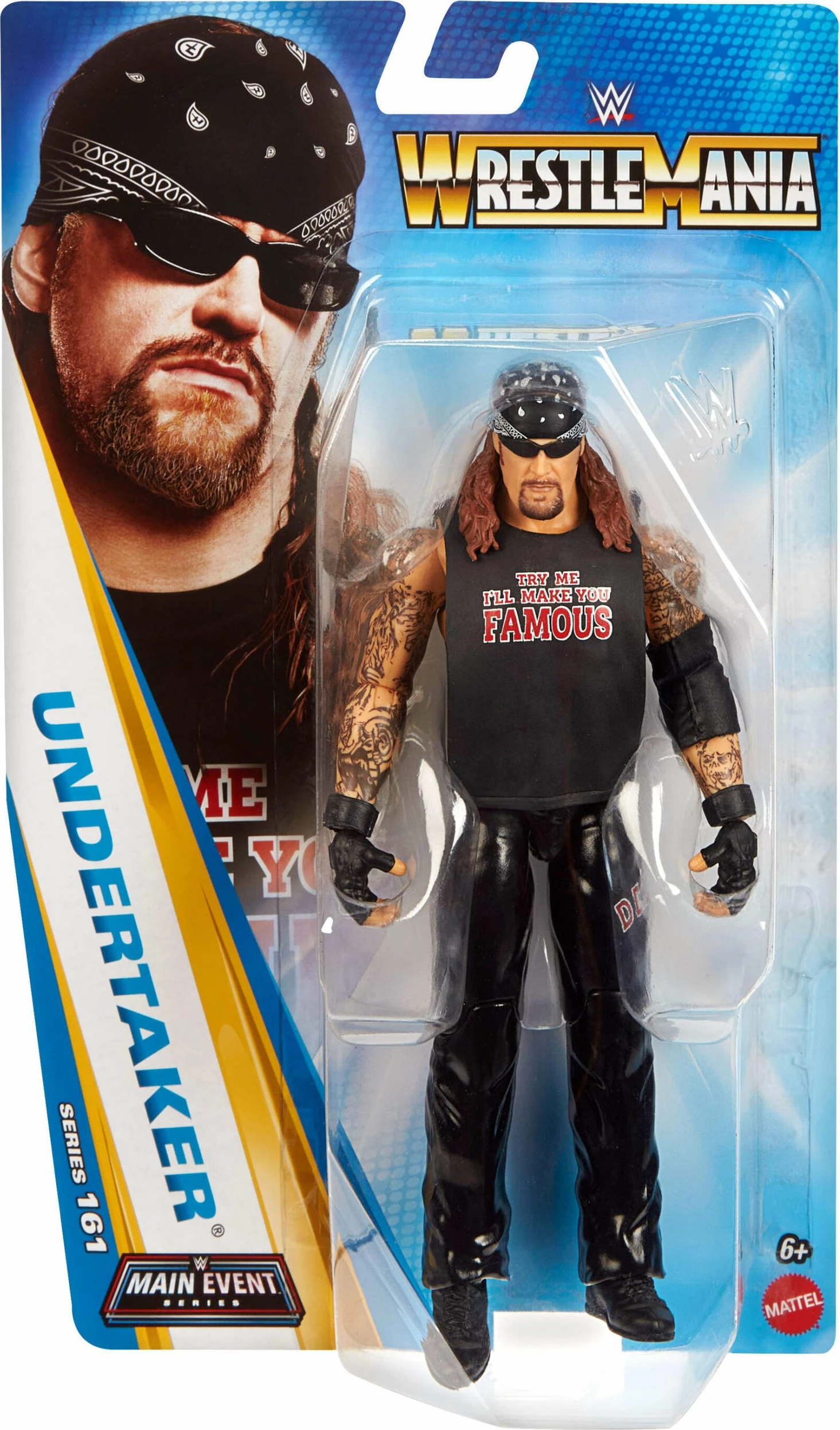 Figurinë koleksionuese Mattel WWE Main Event Series Undertaker JHH89, multicolour