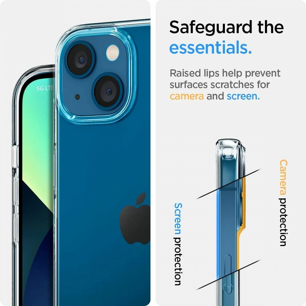 Mbështjellës Spigen Liquid Crystal për iPhone 13, Transparent