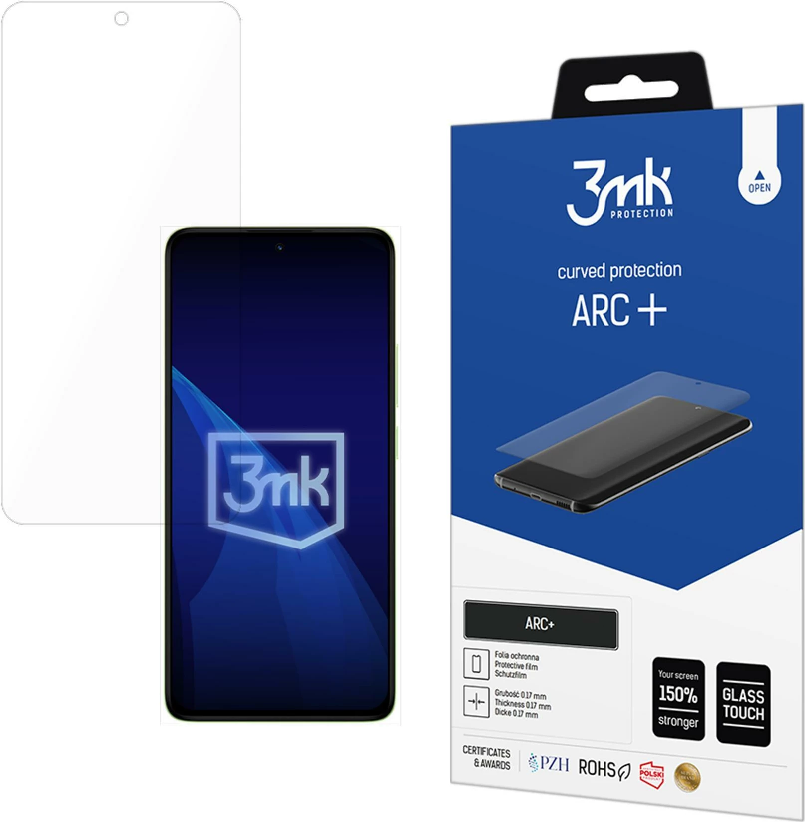 Folje mbrojtëse për ekran, 3mk Protection ARC+, për Xiaomi Redmi Note 14 4G