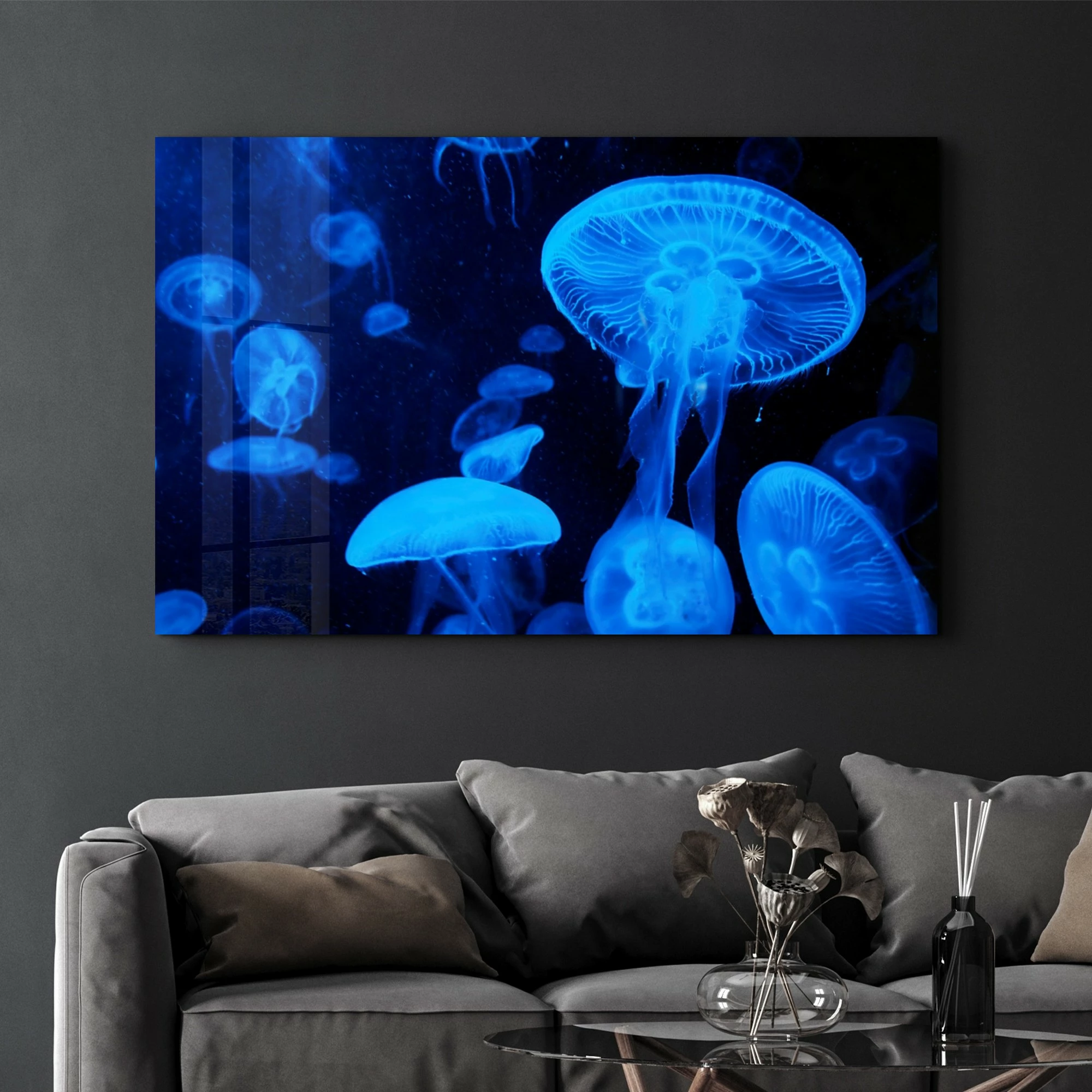 Pikturë dekorative prej xhami të temperuar, Wallity OGLS-8061, 46x72 cm