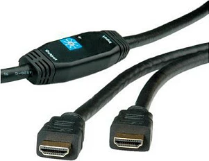 Kabllo HDMI ROLINE 30m me repeater, Male-Male, e zezë