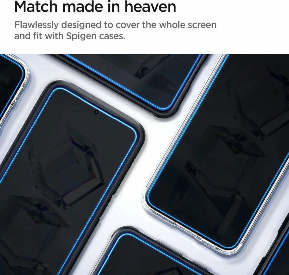 Xham i temperuar Spigen Glas.tR EZ Fit për Samsung Galaxy S23, 2 copë