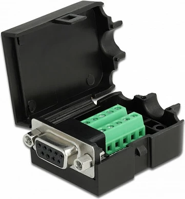 Adapter terminal block DeLOCK 66265, Sub-D 9, 10-pin, AWG 26-18, i zi