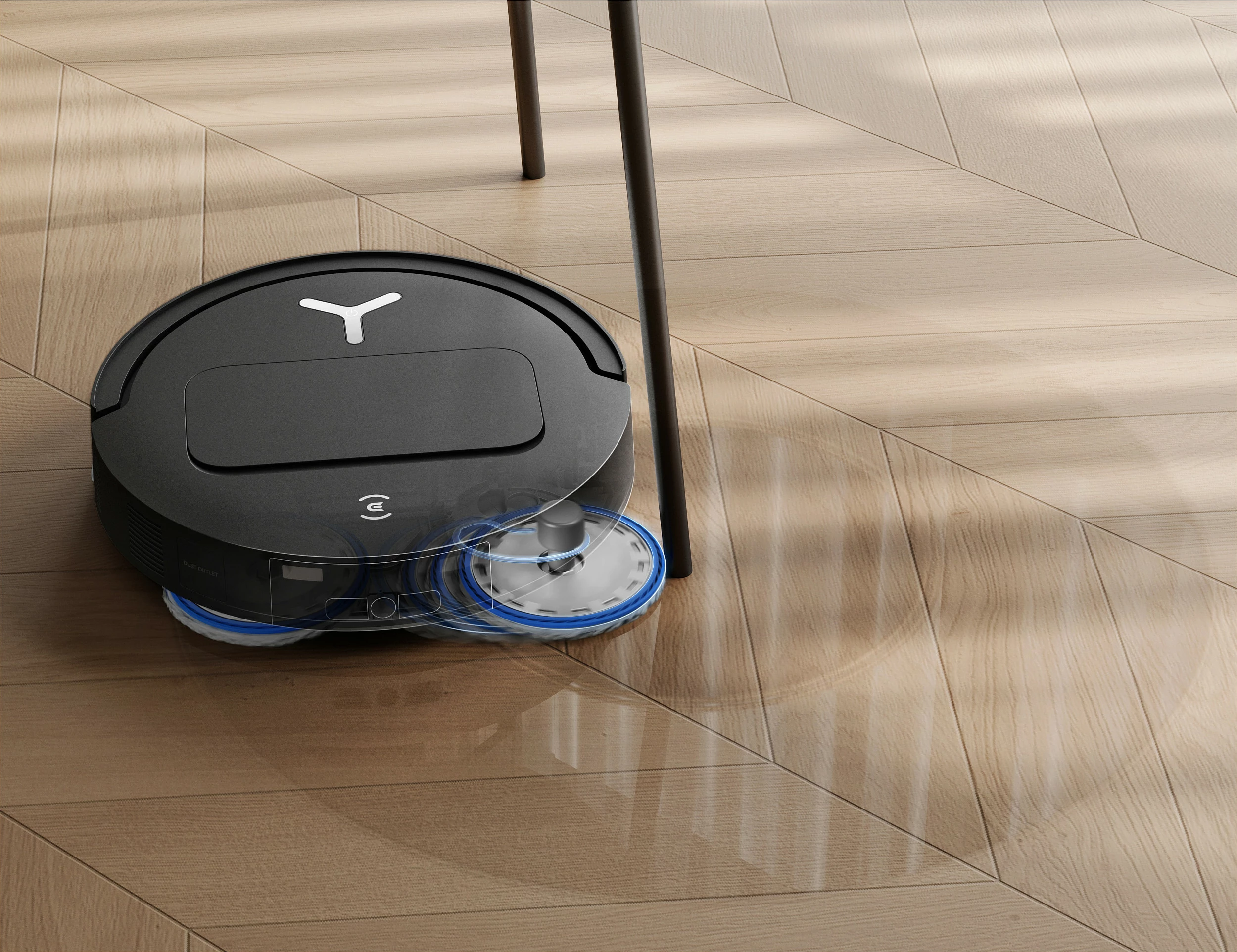 Fshesë robotike ECOVACS DEEBOT T50 OMNI (Gen3), 25000Pa, mop, Wi‑Fi, e zezë