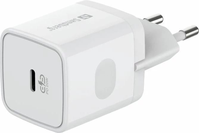 Karikues muri USB-C SANDBERG 441-42 PD 20W, prizë EU, i bardhë