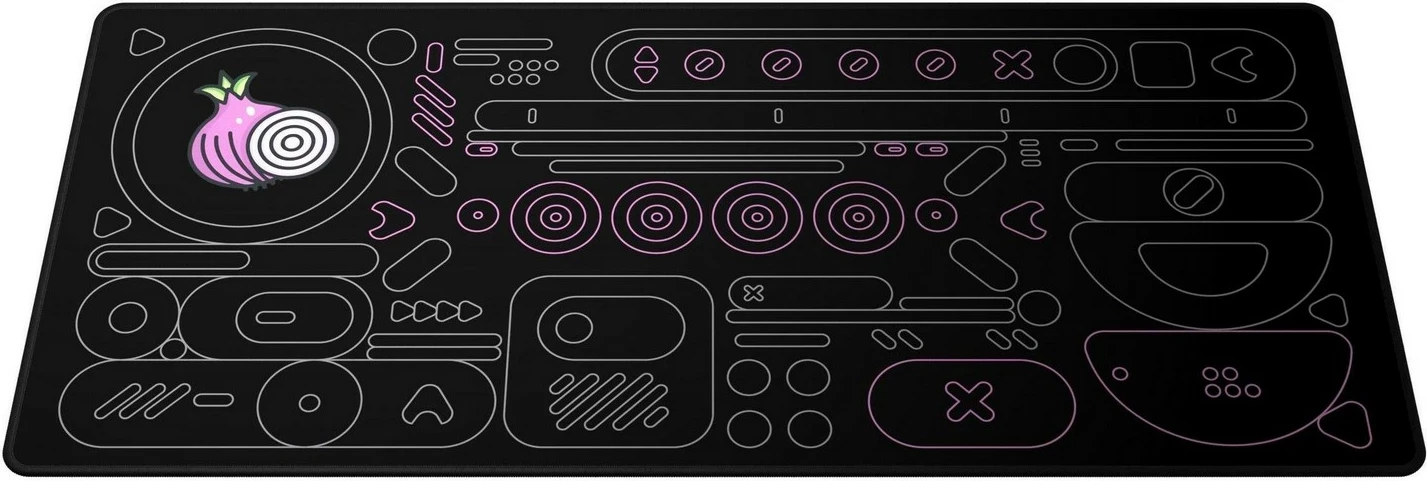 Mauspad Dark Project Onionite Dark Pattern XL, plastik, i zi