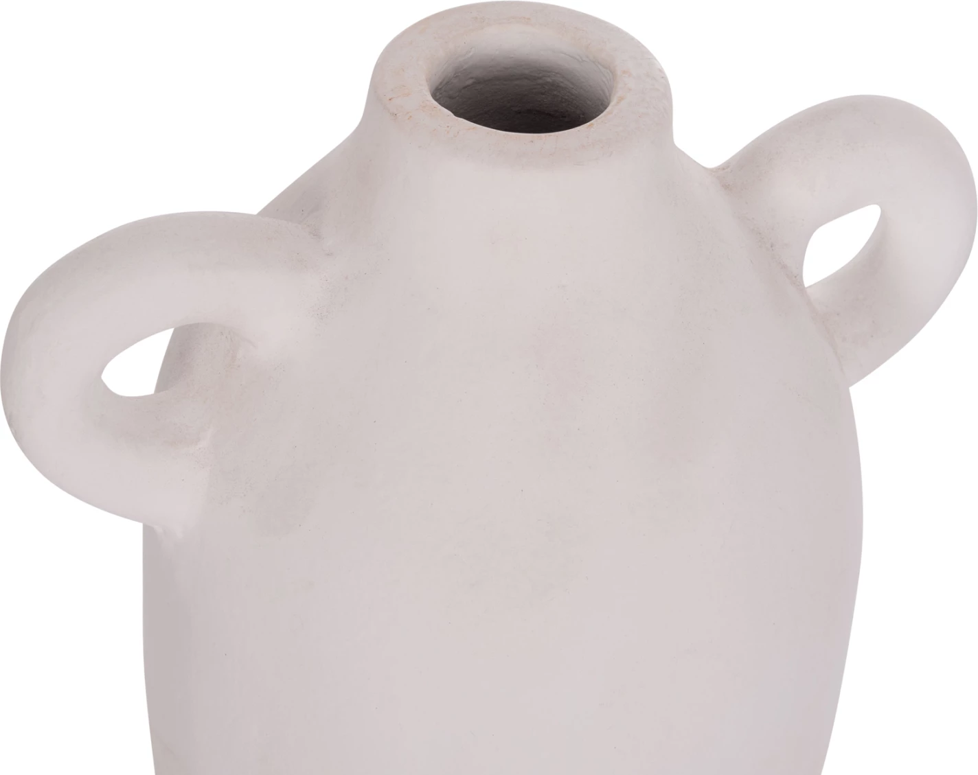 Vazo dekorative CLAYVON, terrakotë, ngjyrë e bardhë, 20x12x19cm