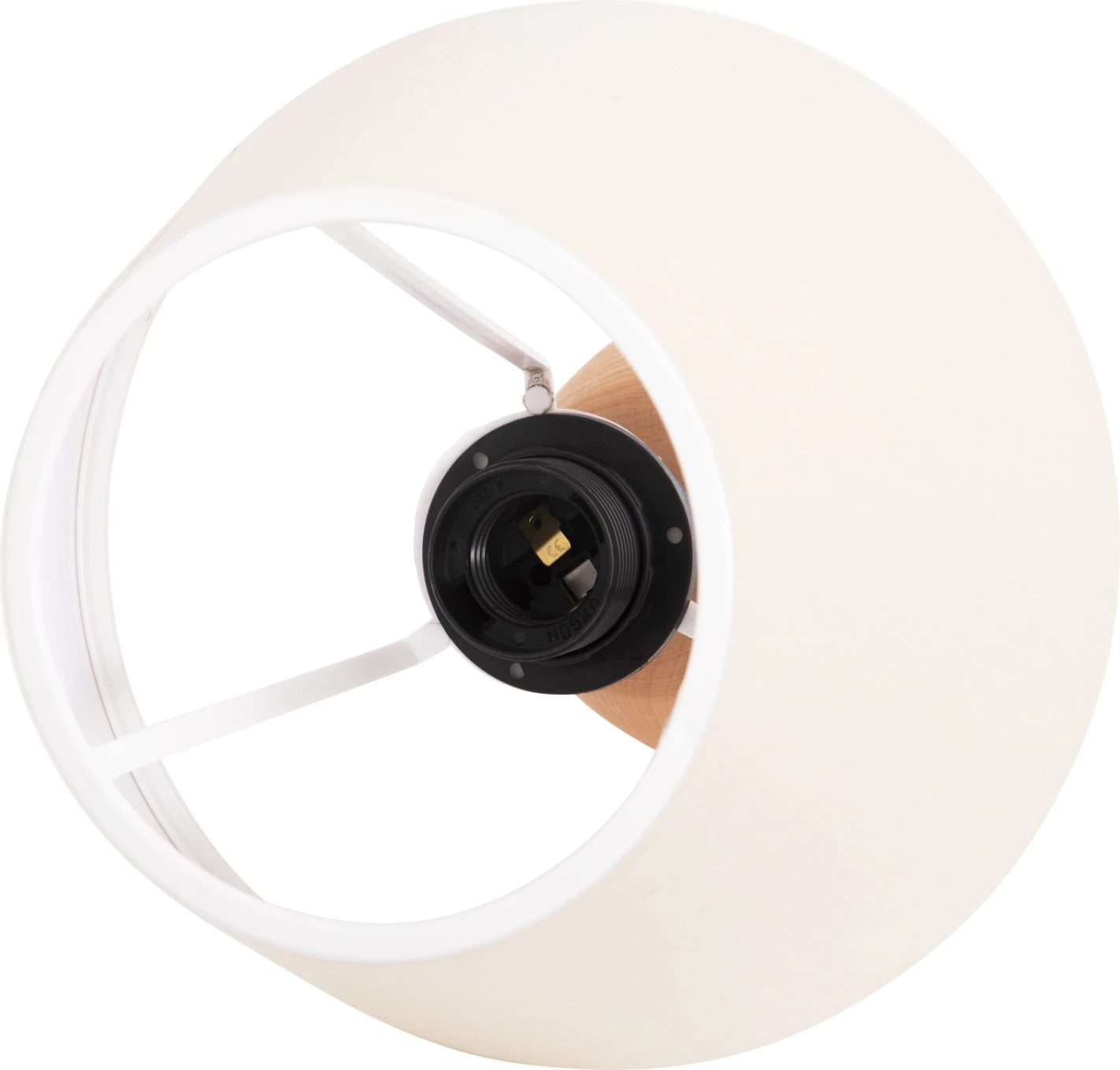 Llambë tavoline CONNI FH4710, ngjyrë krem e bardhë, bazë druri, Φ23x34H cm