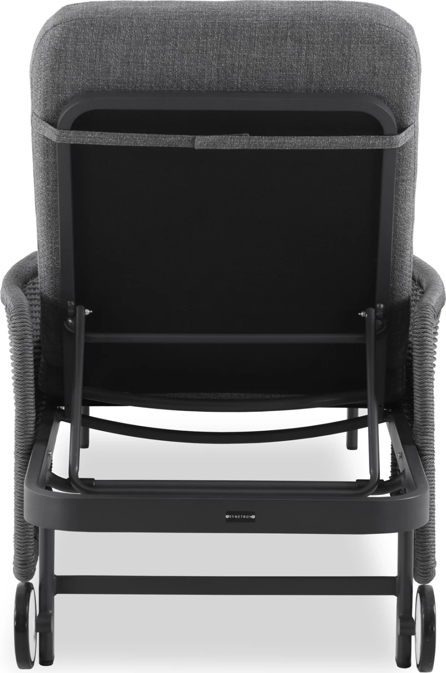 Shezlong alumini, seri Destiny, ngjyrë qymyr, ratan gri, Candeo