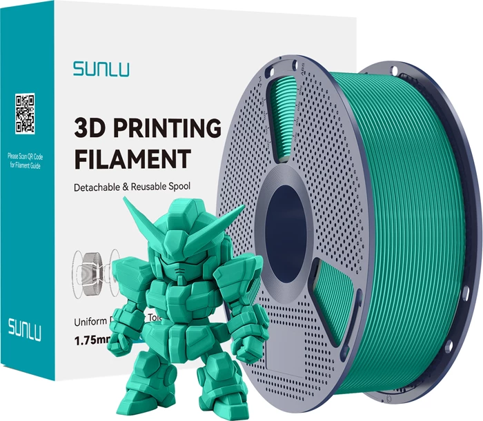 Filament 3D Sunlu PLA+ 2.0 GG 1.75 mm, jeshile bari