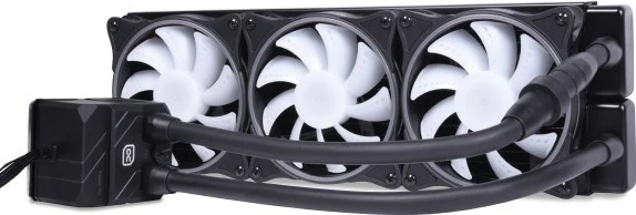 Sistem ftohje me ujë all-in-one për procesor, Alphacool 13074, 3 ventilatorë 12 cm, i zi