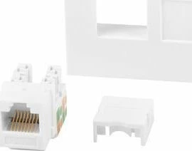 Modul prizë rrjeti Lanberg 45x45 RJ45 Keystone Cat.6 UTP, e bardhë