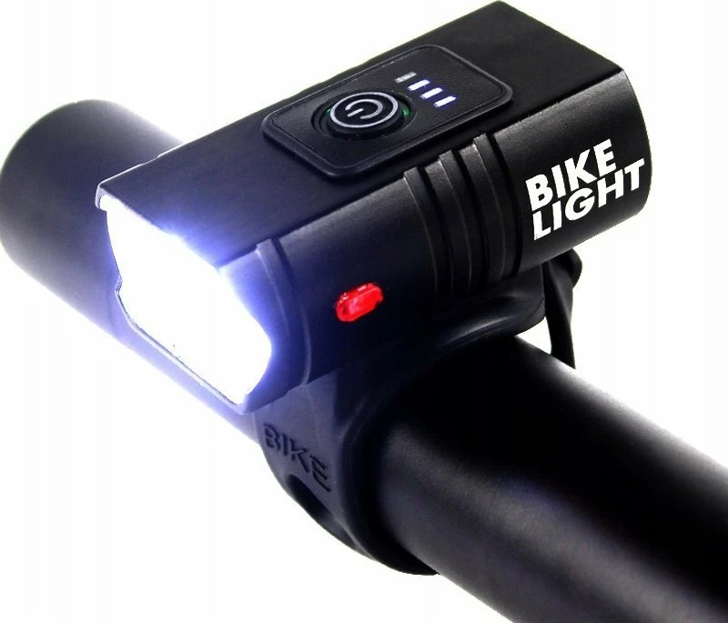 Set dritash biçiklete NoName 1600lm, microUSB, përpara/mbrapa, i zi, 2 copë