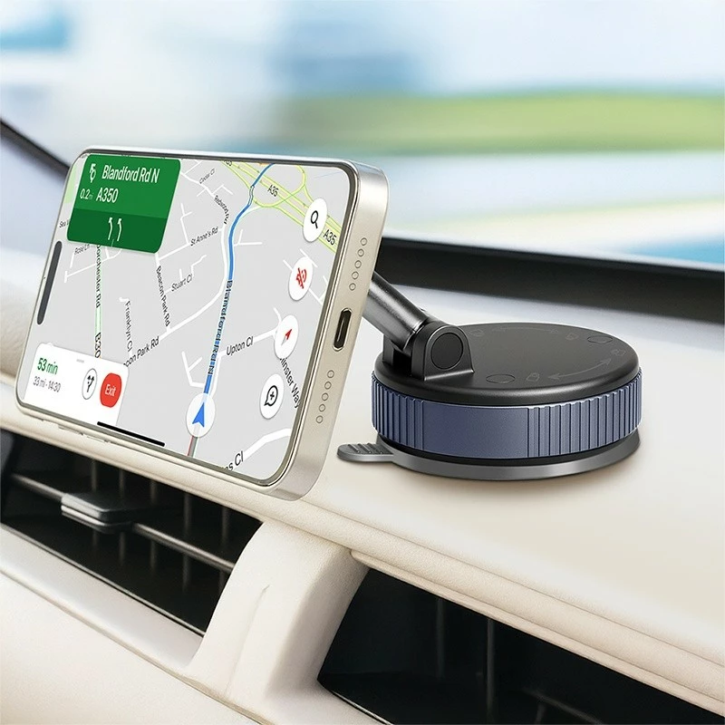 Mbajtës magnetik për celular LogiLink AA0198, me kupë thithëse, i palosshëm, i zi