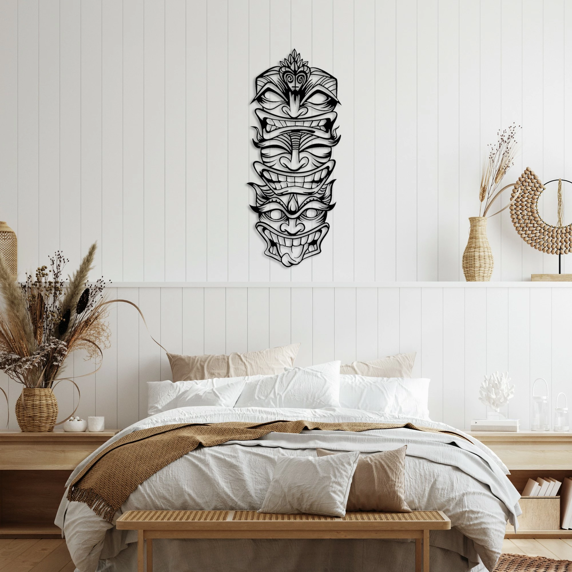 Aksesor dekorativ metalik për mur Wallity, Fun Naughty Wild, ngjyrë e zezë, 35x81cm