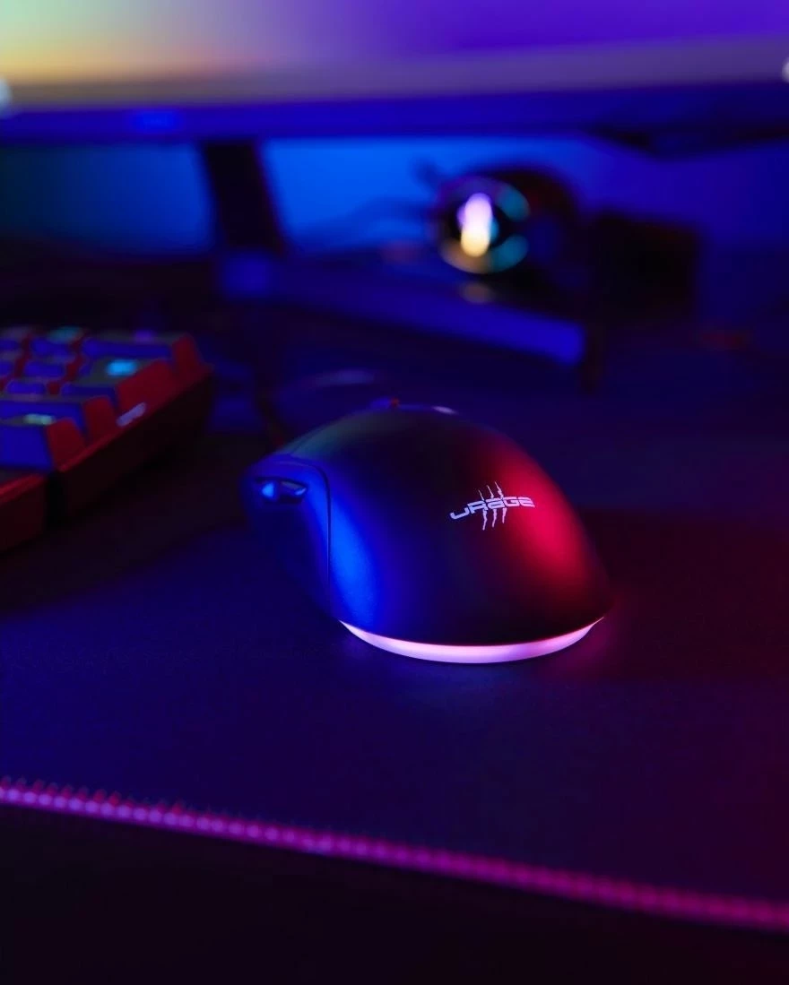 Maus gaming uRage Reaper 250, me kabllo, 6200 DPI, 6 butona, i zi