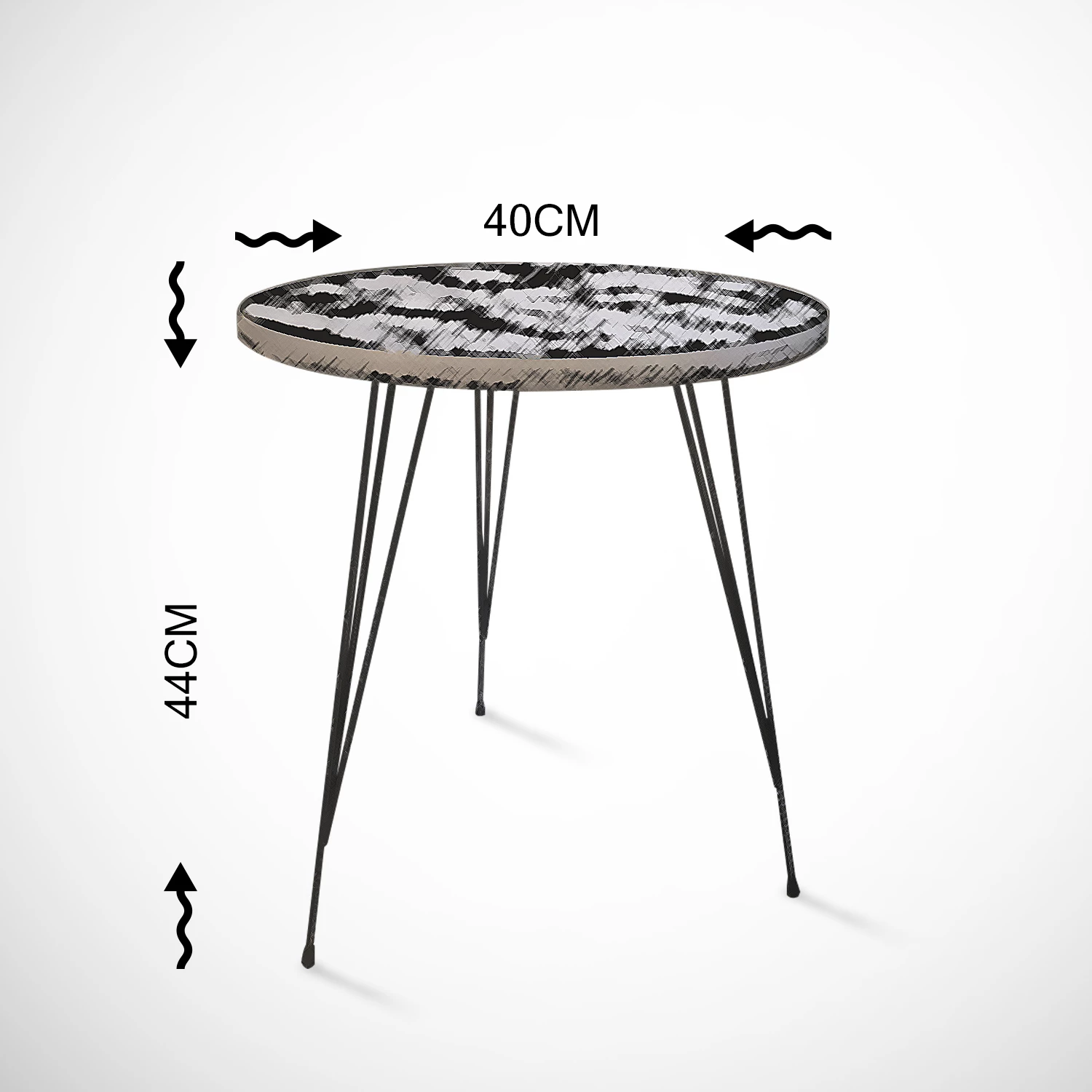 Tavolinë anësore Hanah Home, ngjyrë sandalf e bardhë