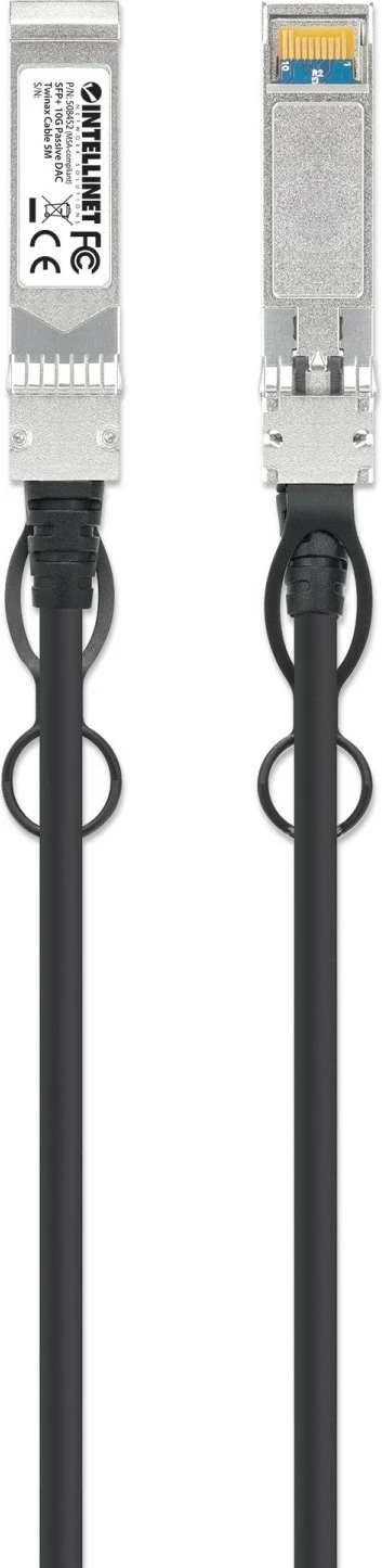 Kabllo Twinax Intellinet 508452, SFP+ 10G, 5m, e zezë