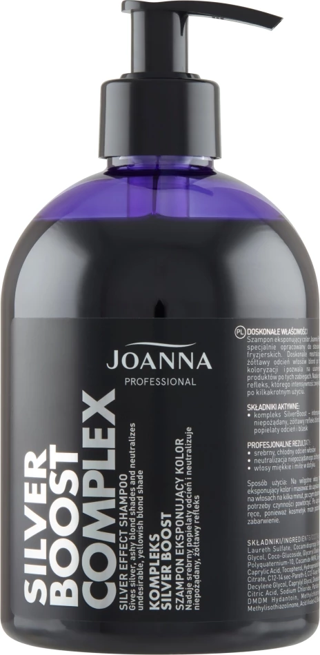 Shampon për femra Joanna Professional Silver Boost Complex Highlighting Color, 500g
