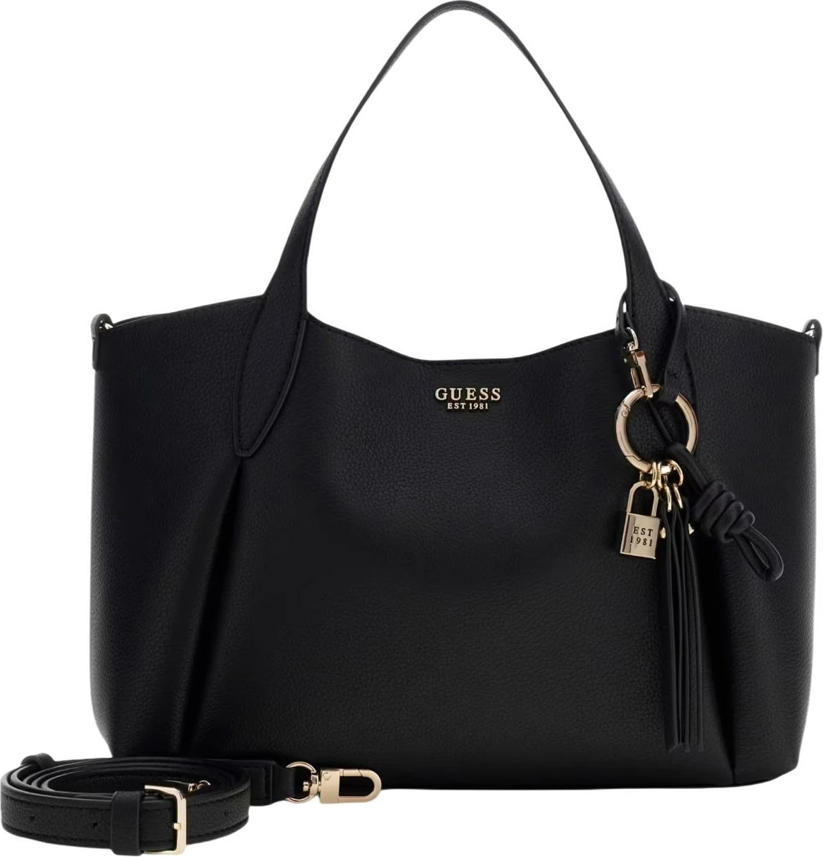 Çantë shopper për femra Guess LUCCI GIRLFRIEND SAT HWBG97 35060, e zezë