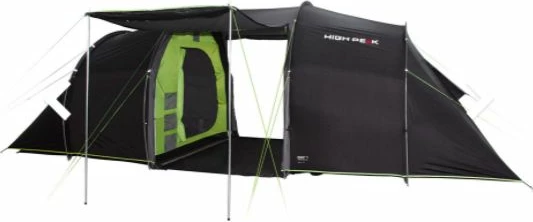 Tendë kampingu High Peak Taurus 6, 6-personëshe, tunel, 4000 mm, me vestibul, e zezë