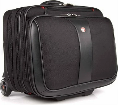 Set biznesi 2 pjesësh Wenger Patriot, trolley 17 inç me çantë notebook 15.4 inç, e zezë