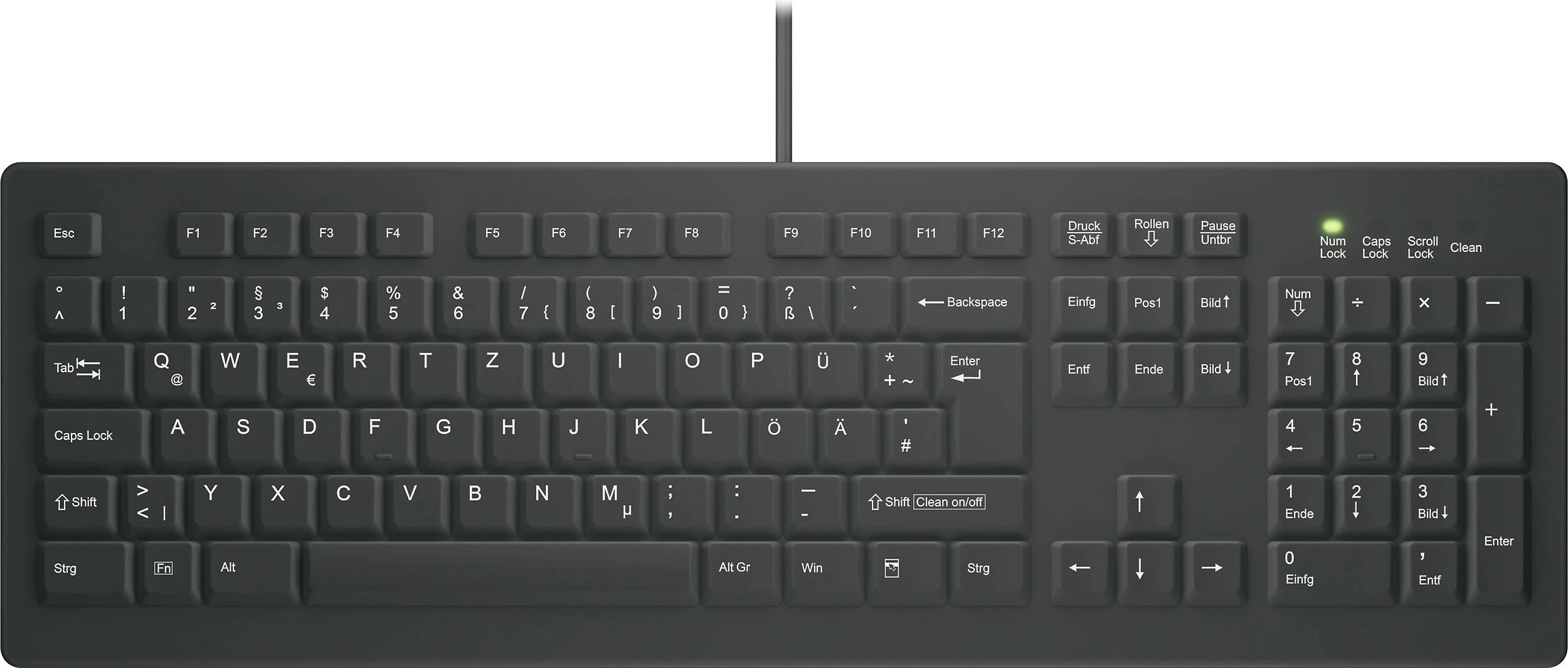 Tastierë Cherry AK-C8100, full-size, USB, membranë, QWERTZ, e zezë