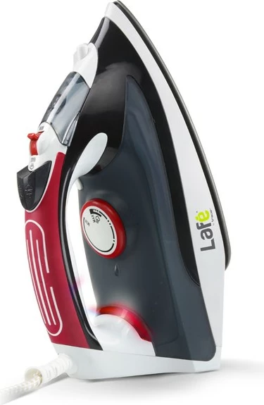 Hekur me avull Lafe LAF02b, 2200W, Qeramik, Zi/Kuq